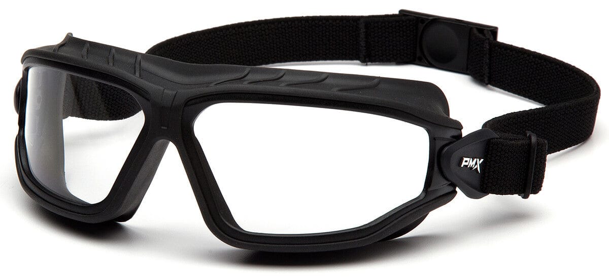 Pyramex Torser Safety Goggles with Black Frame and Clear H2MAX Anti-Fog Lens GB10010TM