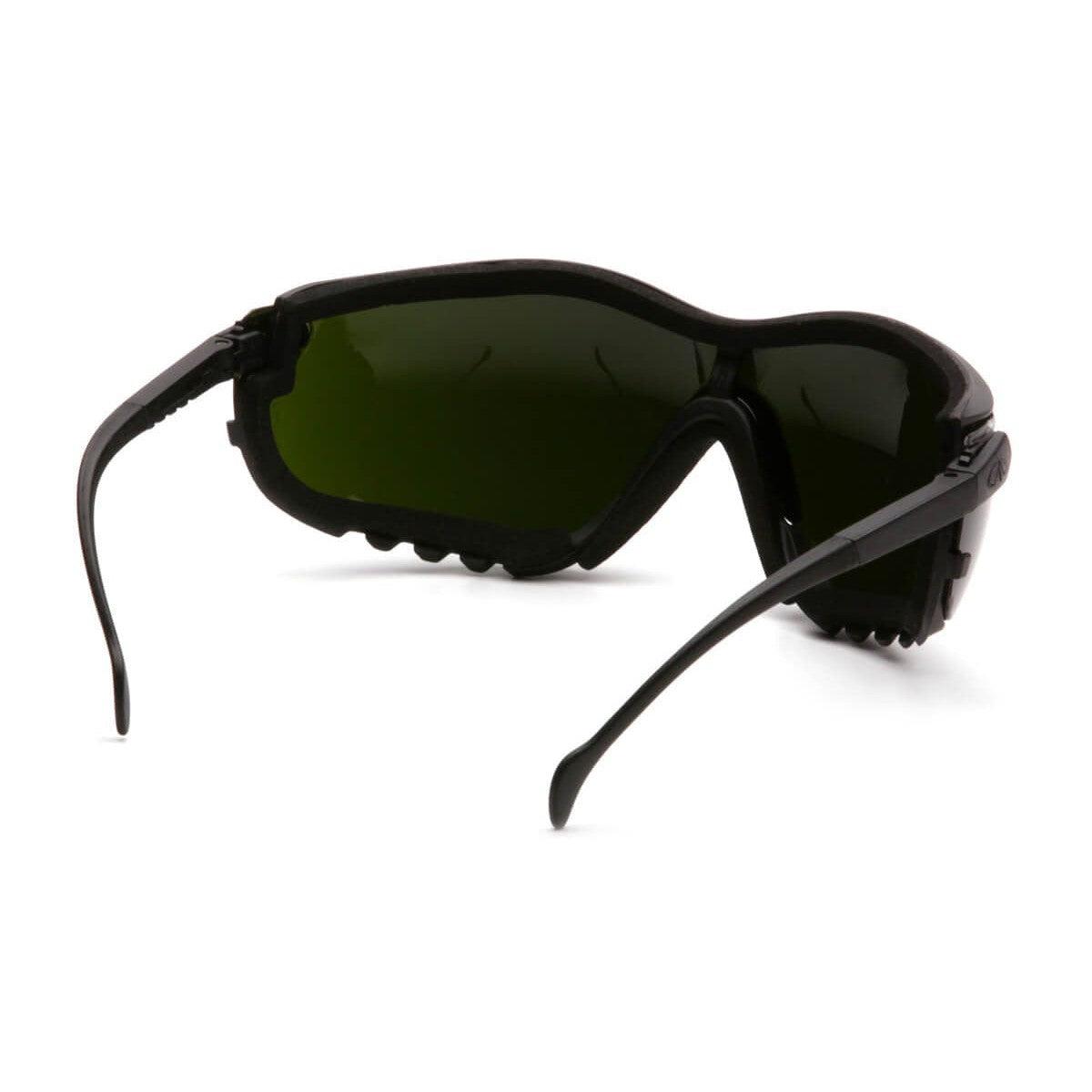 Pyramex V2G Safety Glasses/Goggles with Black Frame and Shade 5 Lens - Back