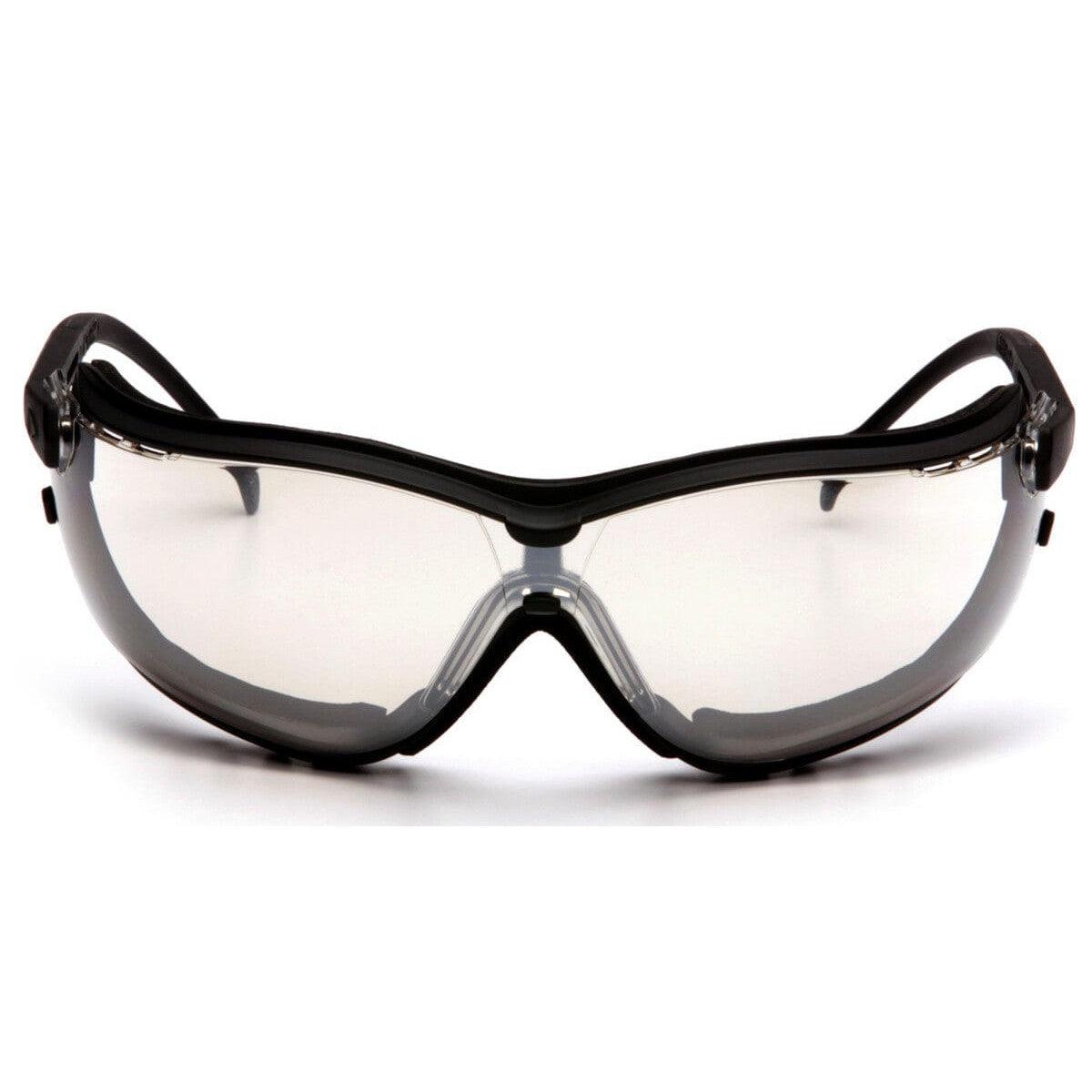 Pyramex V2G Safety Glasses/Goggles with Black Frame and Indoor/Outdoor Anti-Fog Lens GB1880ST Front