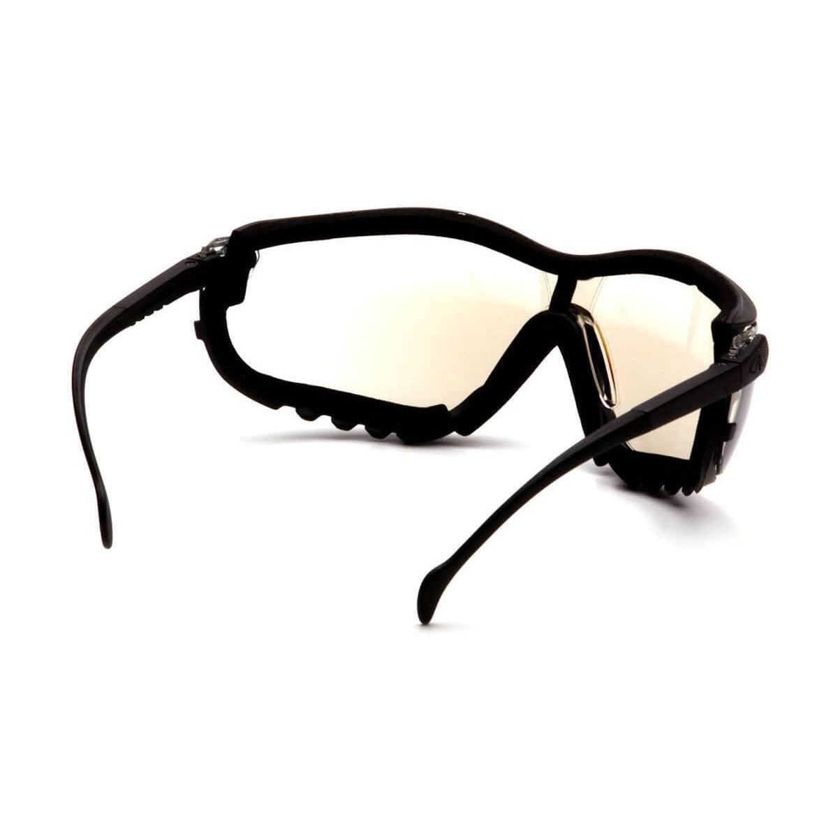 Pyramex V2G Safety Glasses/Goggles with Black Frame and Indoor/Outdoor Anti-Fog Lens GB1880ST Back