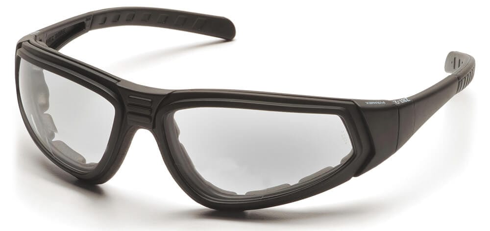 Pyramex XSG Goggle with Black Frame and Clear Anti-Fog Lens with Temples GB4010ST