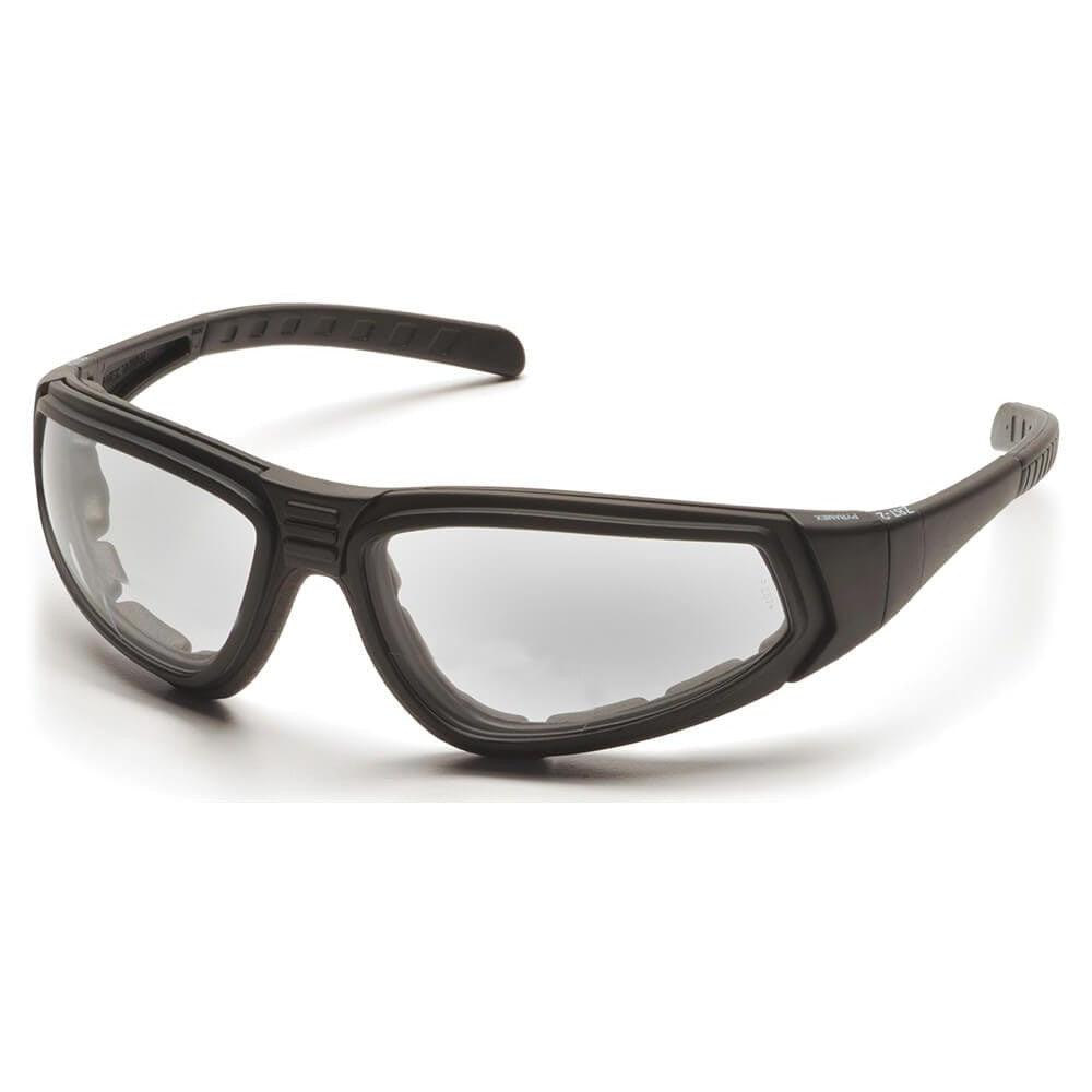 Pyramex XSG Goggle with Black Frame and Clear Anti-Fog Lens with Temples GB4010ST