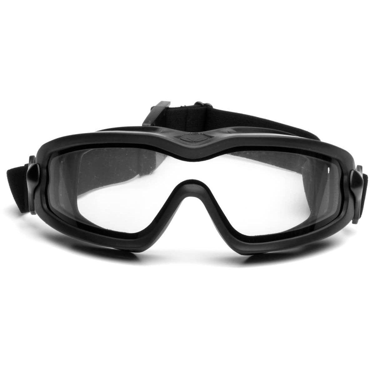 Pyramex V2G Plus Goggles with Black Frame and Dual Clear Anti-Fog Lens GB6410SDT - Front