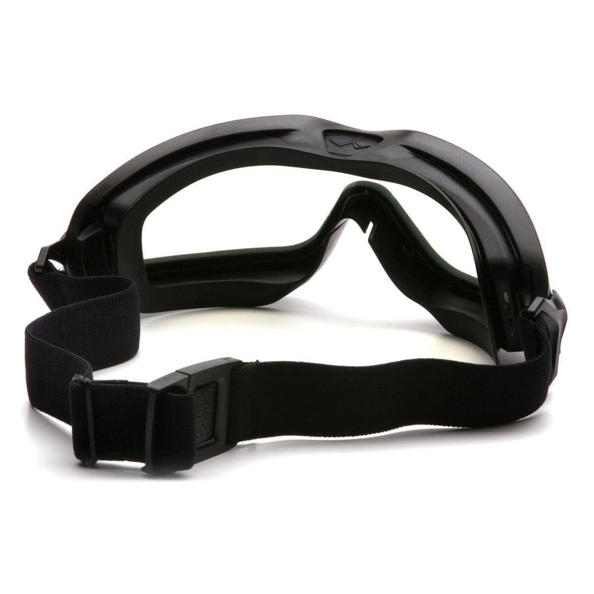 Pyramex V2G Plus Goggles with Black Frame and Dual Clear Anti-Fog Lens GB6410SDT - Back