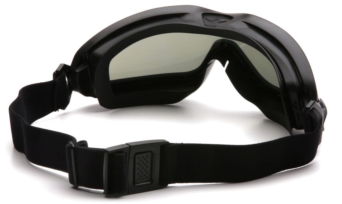 Pyramex V2G Plus Safety Goggle with Black Frame and Dual Gray Anti-Fog Lens GB6420SDT - Back