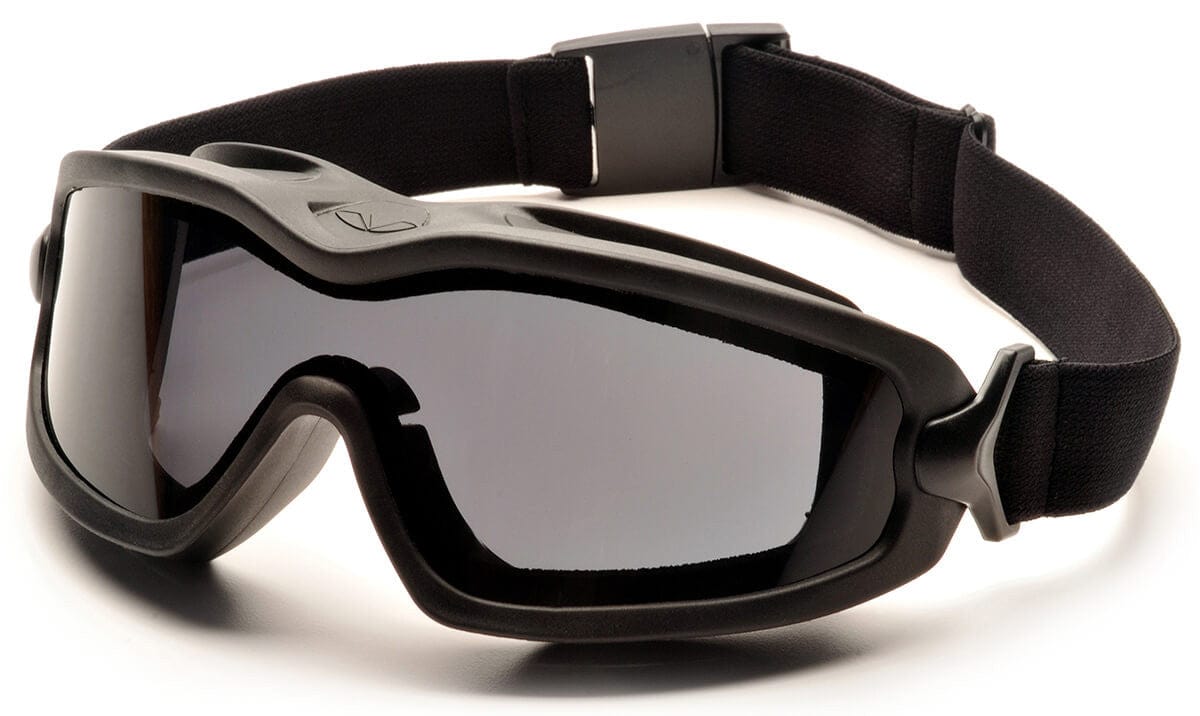 Pyramex V2G Plus Safety Goggle with Black Frame and Dual Gray Anti-Fog Lens GB6420SDT