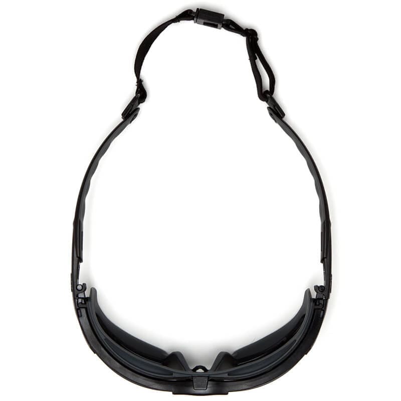 Pyramex Isotope Convertible Safety Glasses/Goggles Black Frame Gray H2MAX Anti-Fog Lens GB9420STM - Top