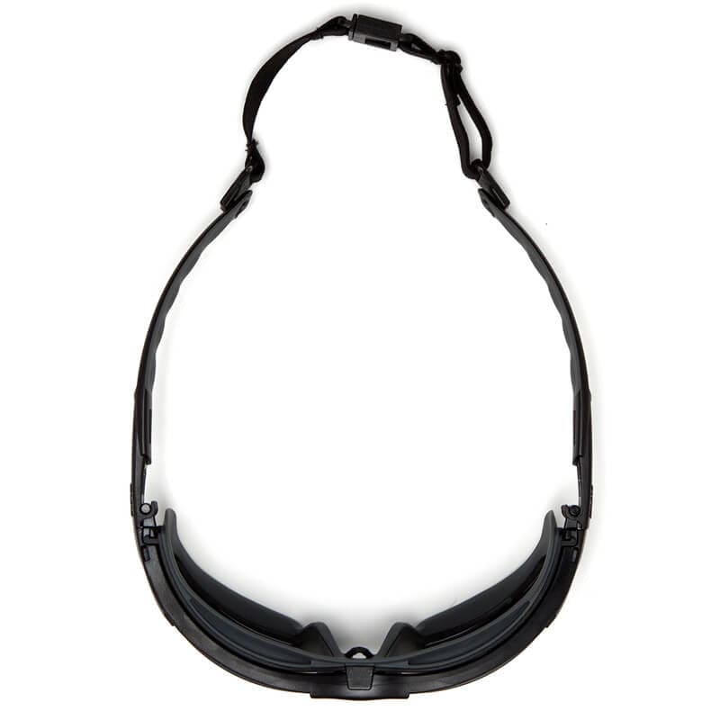 Pyramex Isotope Safety Glasses/Goggles Black Frame Amber H2MAX Anti-Fog Lens GB9430STM - Top