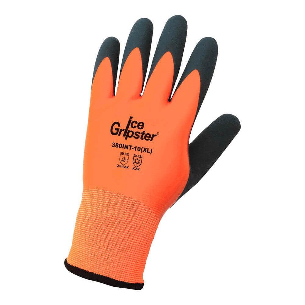 Global Glove 380INT Ice Gripster High-Visibility Water-Resistant Gloves GG-380INT - Backside View