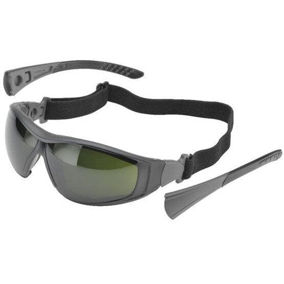 Elvex Go-Specs II Safety Glasses/Goggles with Black Frame, Foam Seal and IR5 Anti-Fog Lens GG-45WS5-AF