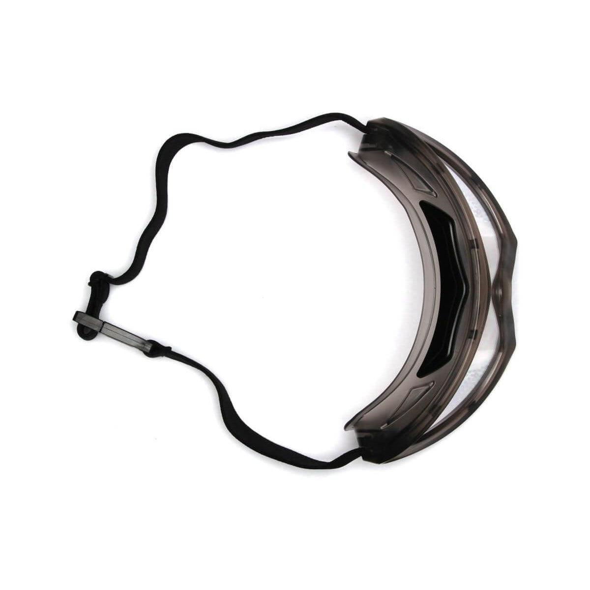 Pyramex Capstone Safety Goggles Gray Frame Clear H2MAX Anti-Fog Lens GG504TM - Top View