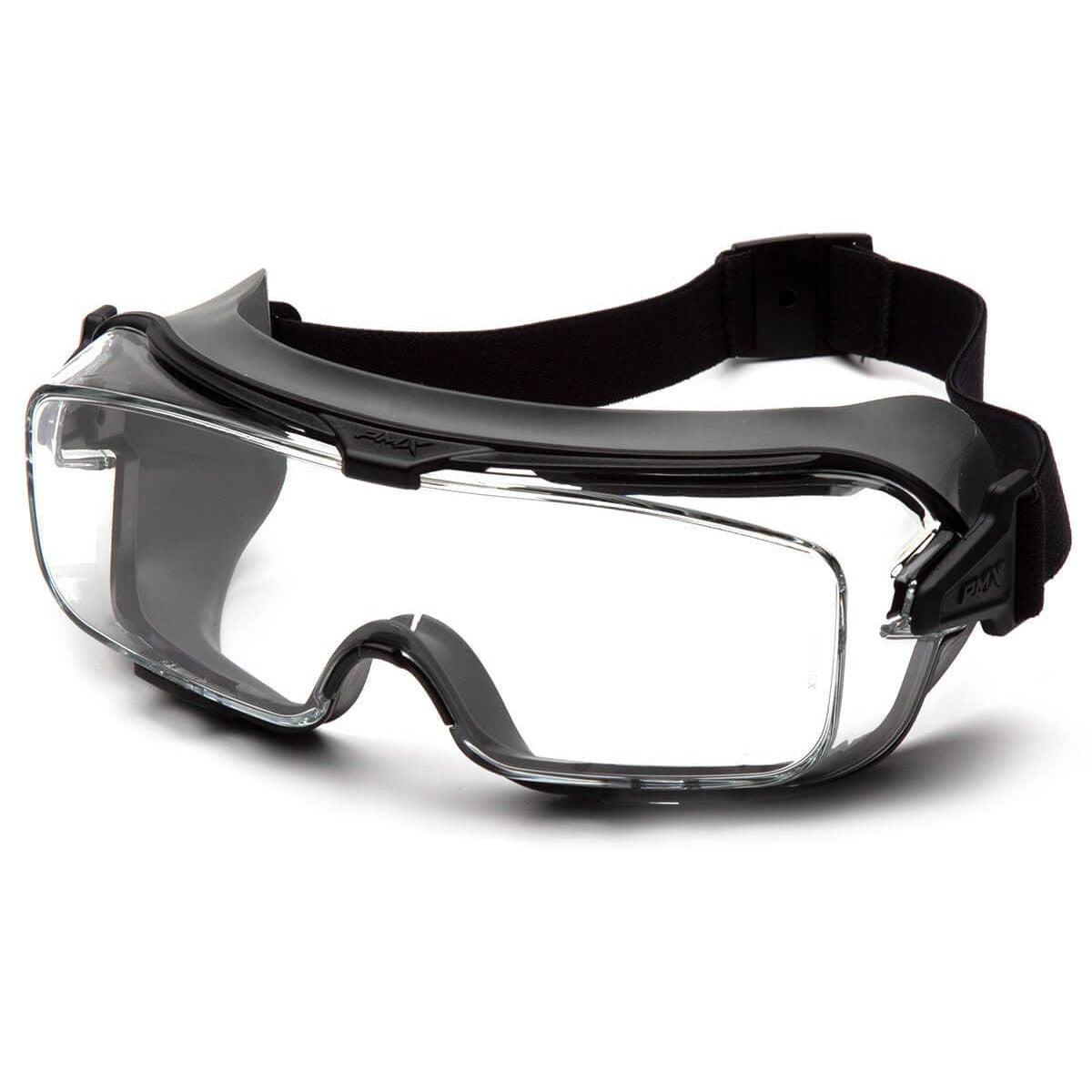 Pyramex Cappture Pro Safety Glasses with Gasket & Strap and H2MAX Clear Anti-Fog Lens GG9910TM
