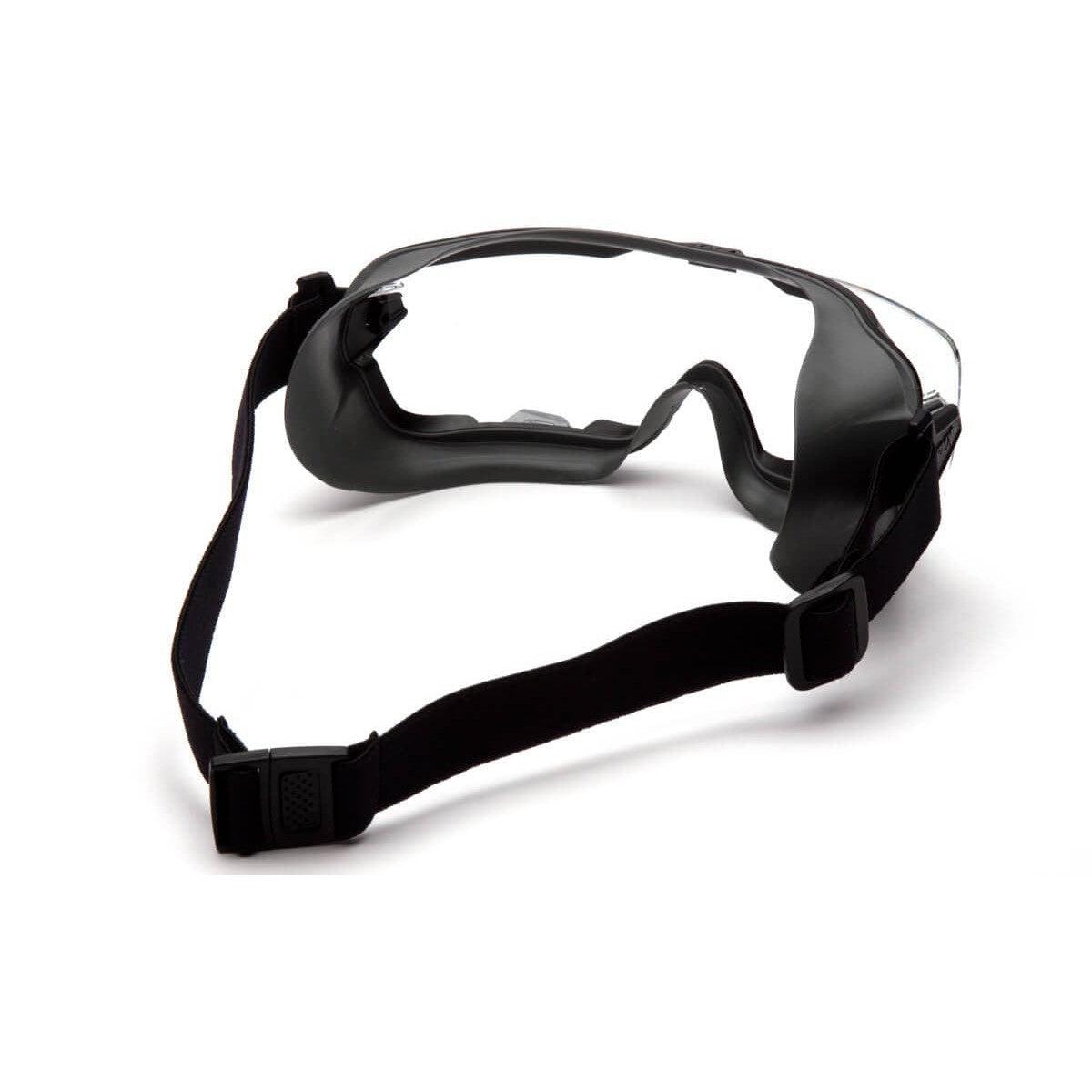 Pyramex Cappture Pro Safety Glasses with Gasket & Strap and H2MAX Clear Anti-Fog Lens GG9910TM - Back View