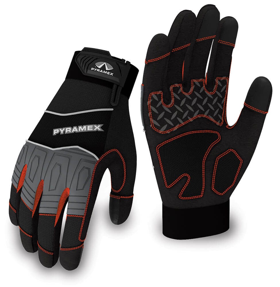 Pyramex Safety GL401 Gray Poly-Torq Polyurethane Dipped Gloves - Single Pair