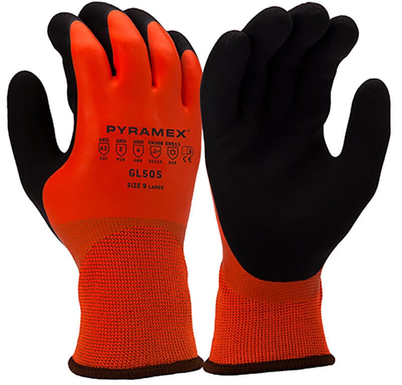 Pyramex GL505 Hi-Vis Winter Cut-Resistant Gloves