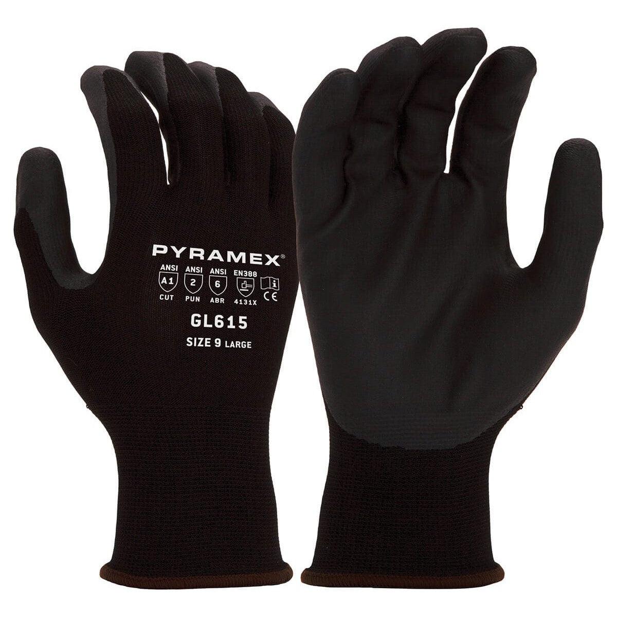 Pyramex GL615 Cut-Resistant A1 Nitrile Foam Dipped Gloves GL615