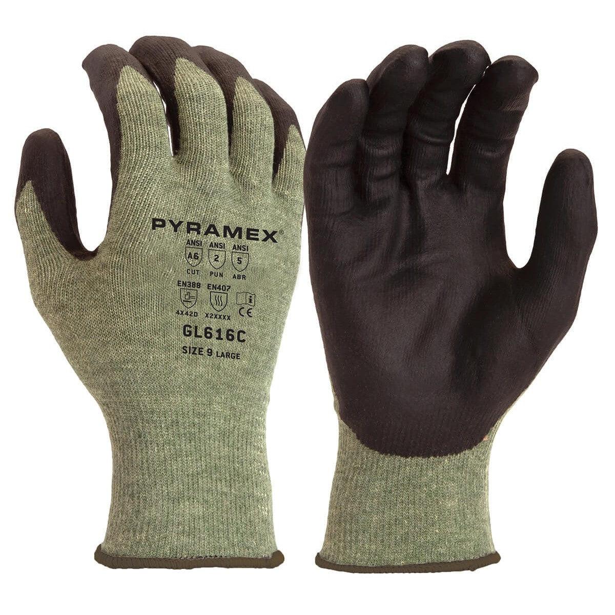 Pyramex GL616 Cut-Resistant A6 Nitrile Foam Dipped Gloves GL616C