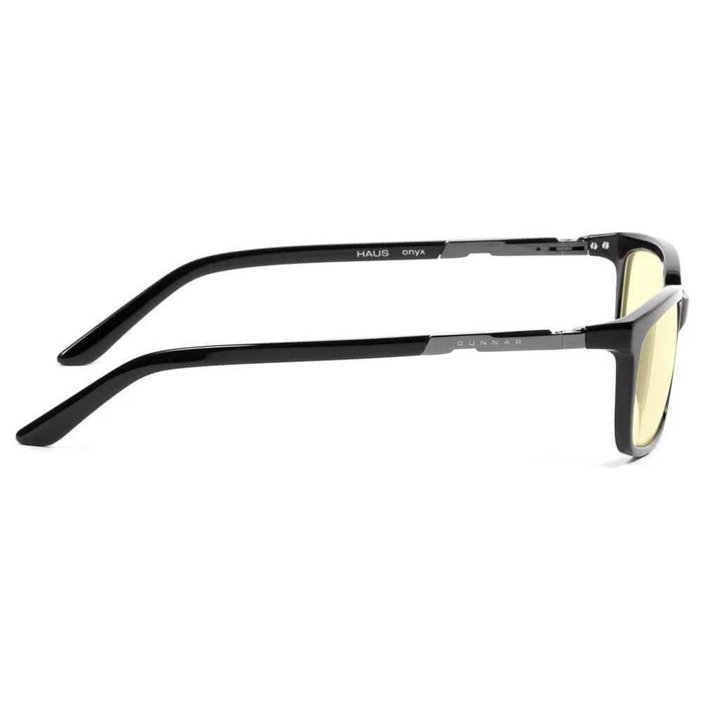 Gunnar Haus Computer Glasses with Onyx Frame and Amber Lens - Side