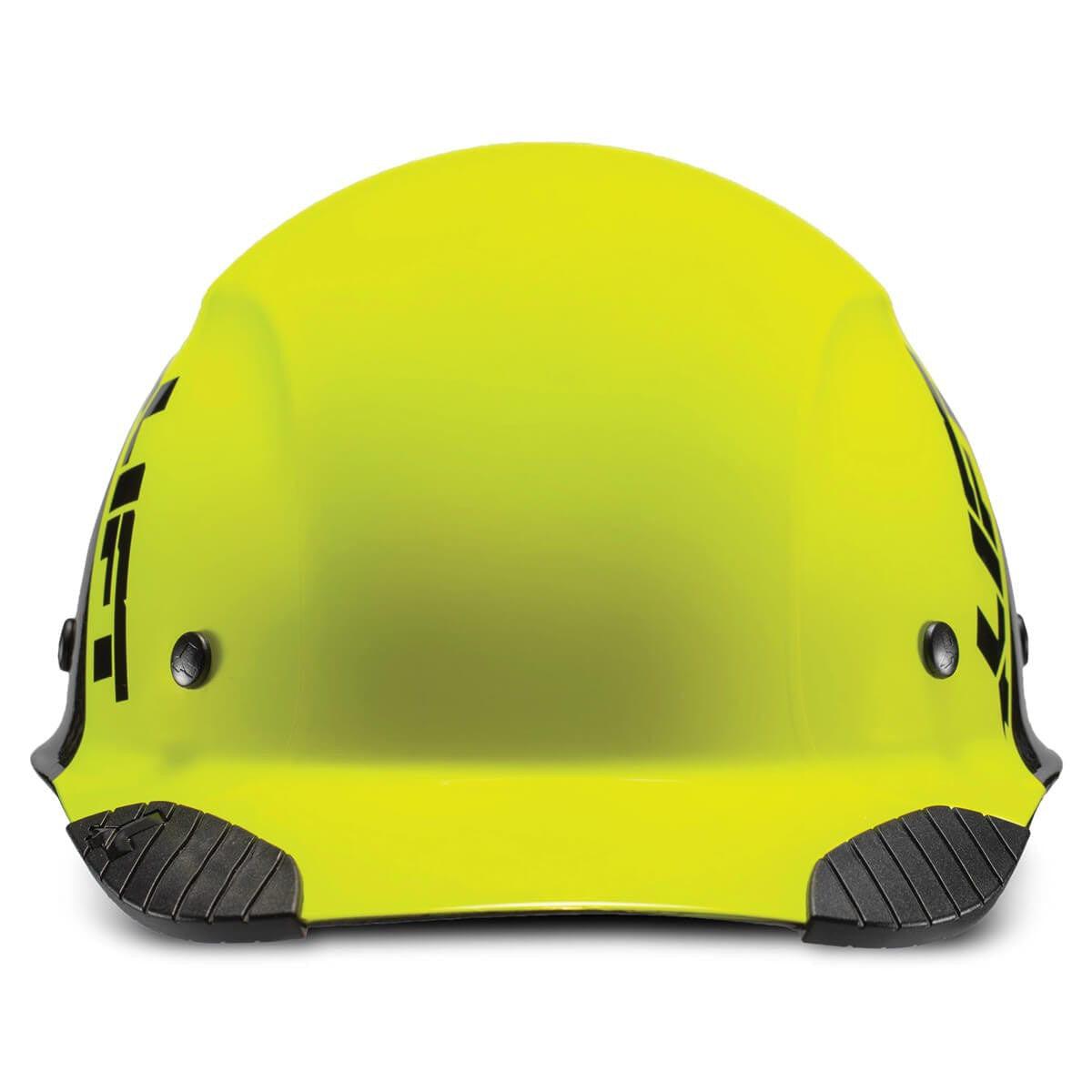 Lift Safety Dax Carbon Fiber Cap Style Fifty 50 Hard Hat with 6-Point Suspension - Yellow/Black Front
