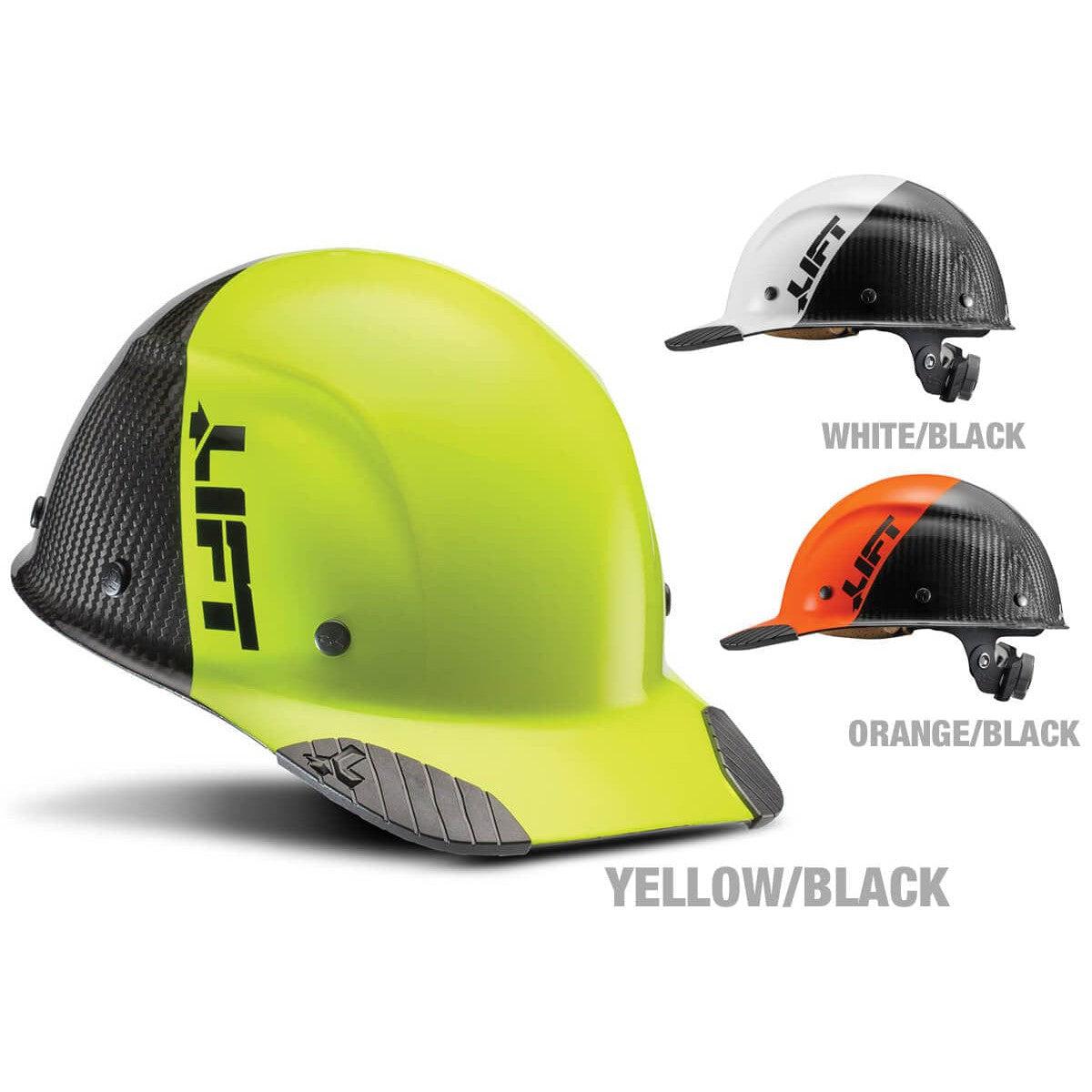 Lift Safety Dax Carbon Fiber Cap Style Fifty 50 Hard Hat with 6-Point Suspension