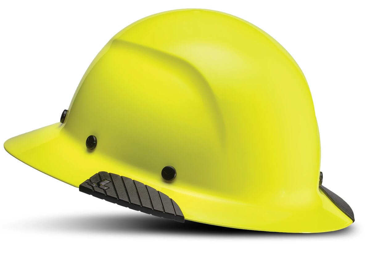 Lift Safety Dax Fiber Resin Full Brim Hi-Viz Hard Hat with 6-Point Suspension - Yellow