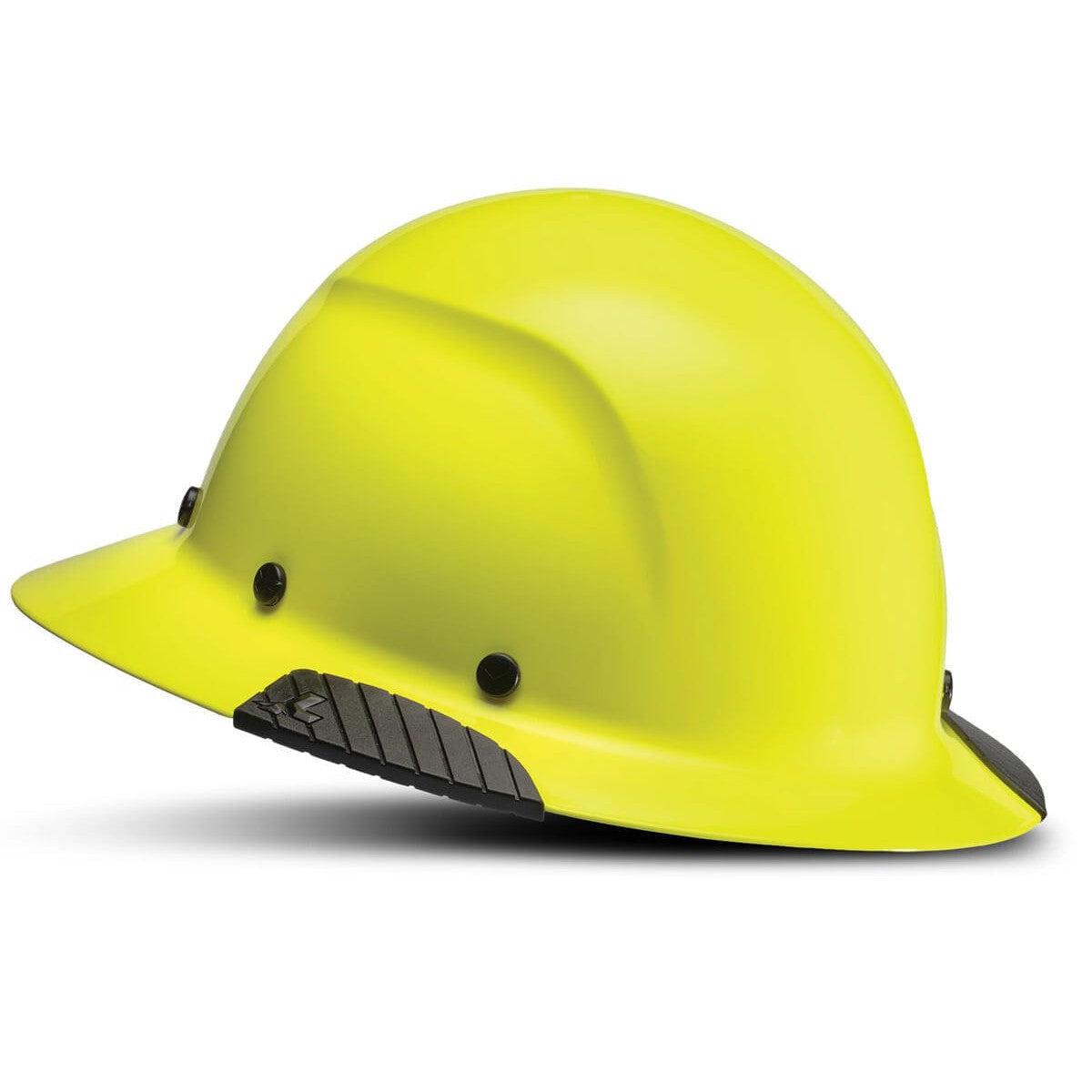 Lift Safety Dax Fiber Resin Full Brim Hi-Viz Hard Hat with 6-Point Suspension - Yellow