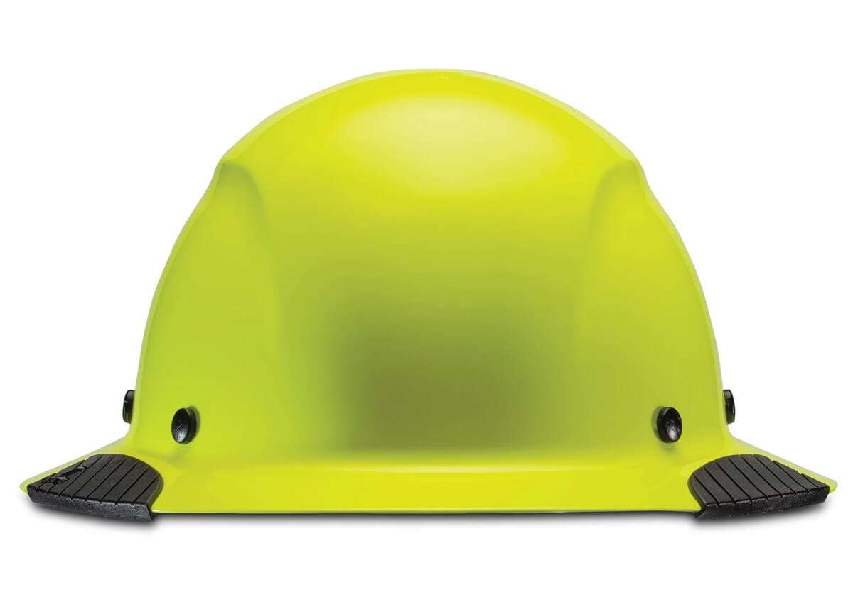 Lift Safety Dax Fiber Resin Full Brim Hi-Viz Hard Hat with 6-Point Suspension - Yellow Front