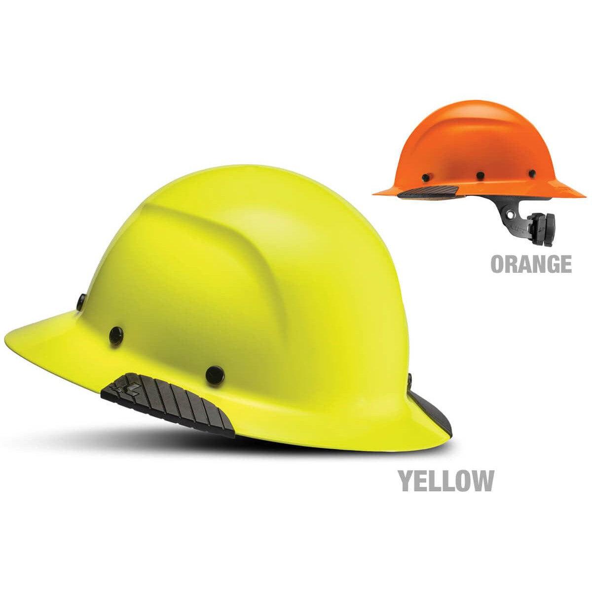 Lift Safety Dax Fiber Resin Full Brim Hi-Viz Hard Hat with 6-Point Suspension