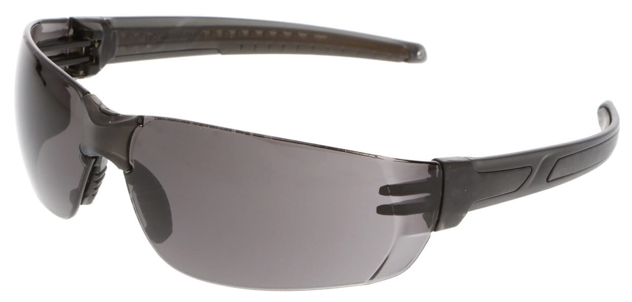 Crews HK2 Safety Glasses with Black Frame and Gray MAX6 Anti-Fog Lens