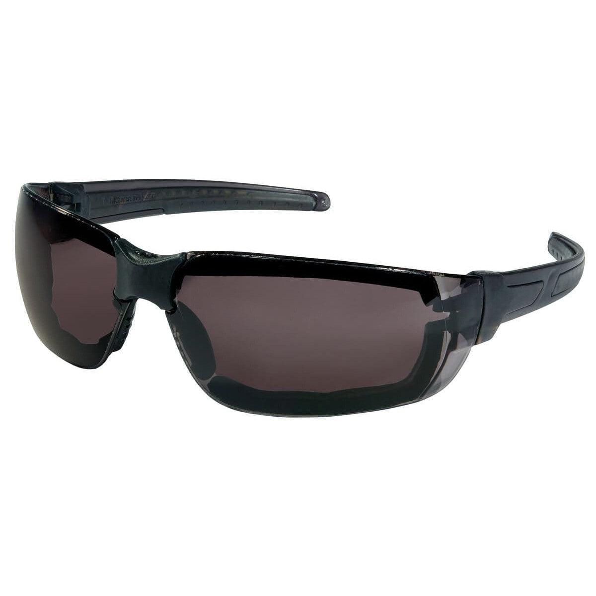 Crews HK3 Safety Glasses with Foam-Lined Black Frame and Gray MAX6 Anti-Fog Lens