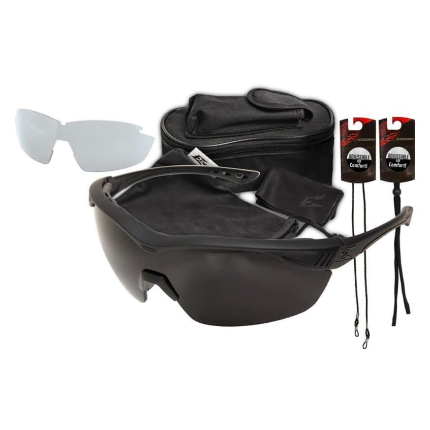 Edge Tactical Eyewear Overlord Safety Glasses 2-Lens Kit Clear & G-15 Vapor Shield Lenses