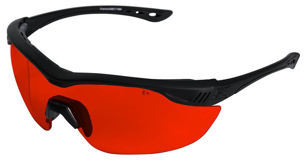 Edge Tactical Overlord Safety Glasses With Red Lens For Green Lasers