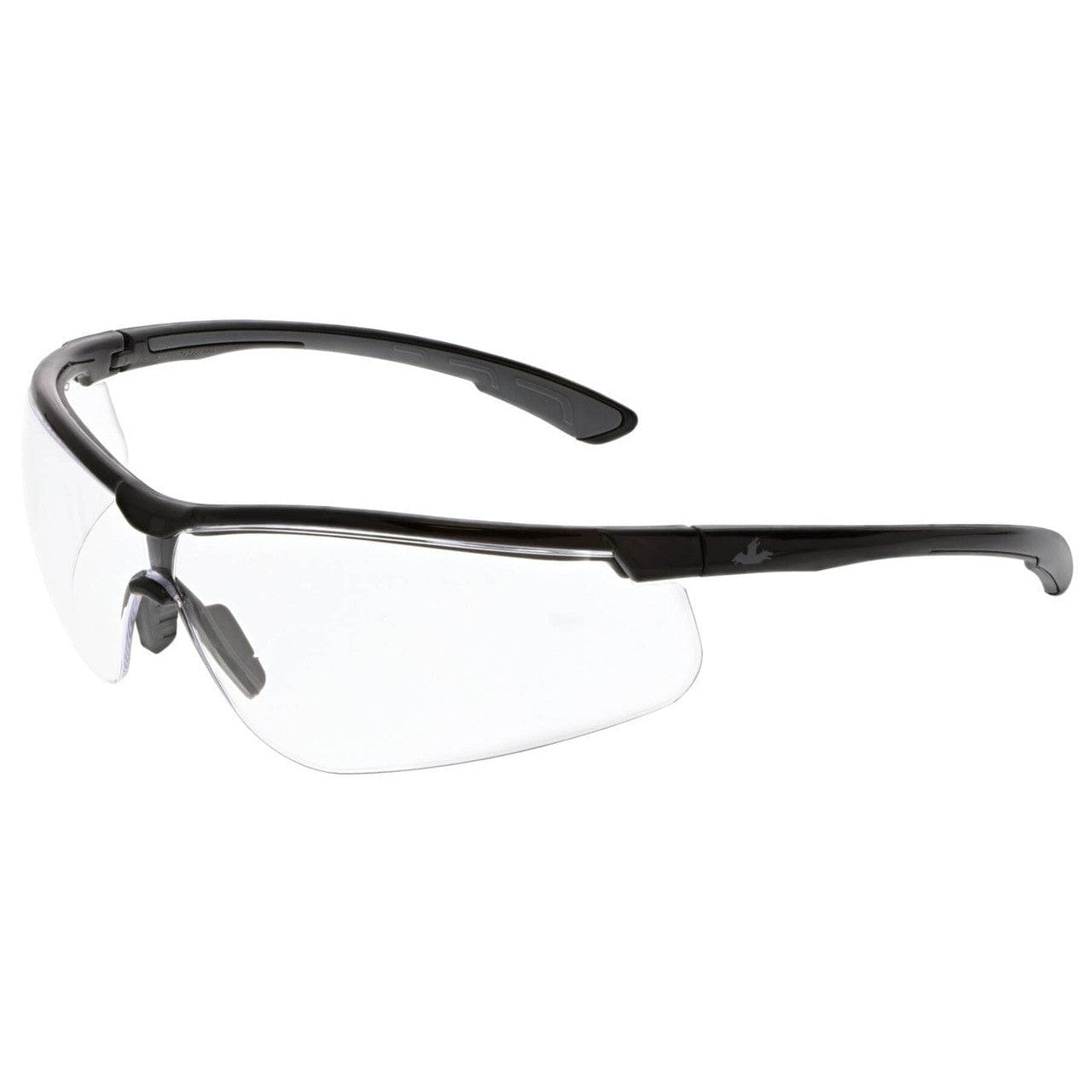 MCR Safety Klondike KD7 Safety Glasses with Black Frame and Clear MAX6 Anti-Fog Lens KD710PF