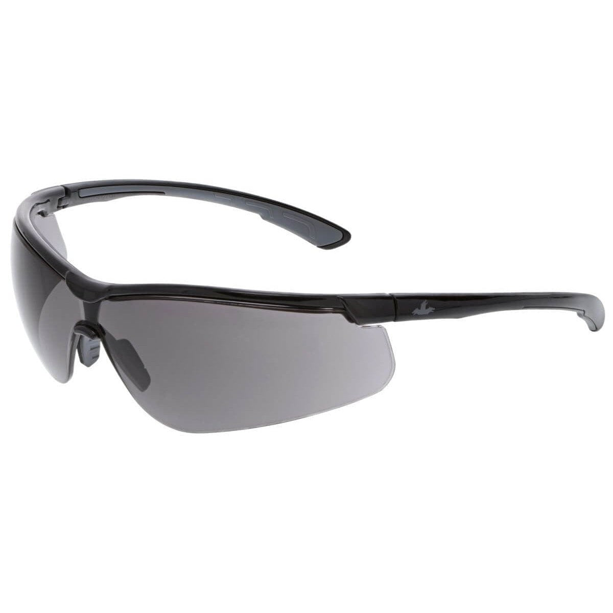 MCR Safety Klondike KD7 Safety Glasses with Black Frame and Gray UV-AF Lens KD712AF