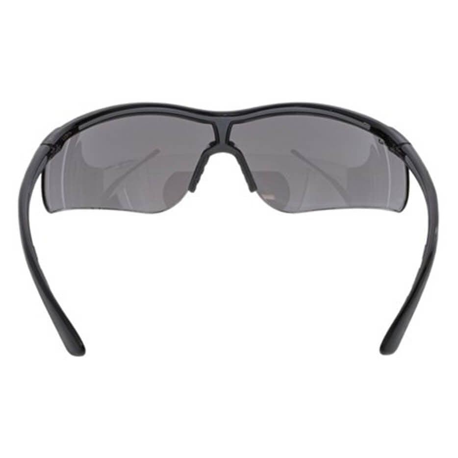 MCR Safety Klondike KD7 Safety Glasses with Black Frame and Gray UV-AF Lens KD712AF - Back View