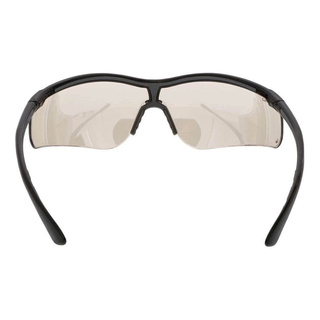 MCR Safety Klondike KD7 Safety Glasses with Black Frame and Indoor-Outdoor Mirror UV-AF Lens KD719AF - Back View