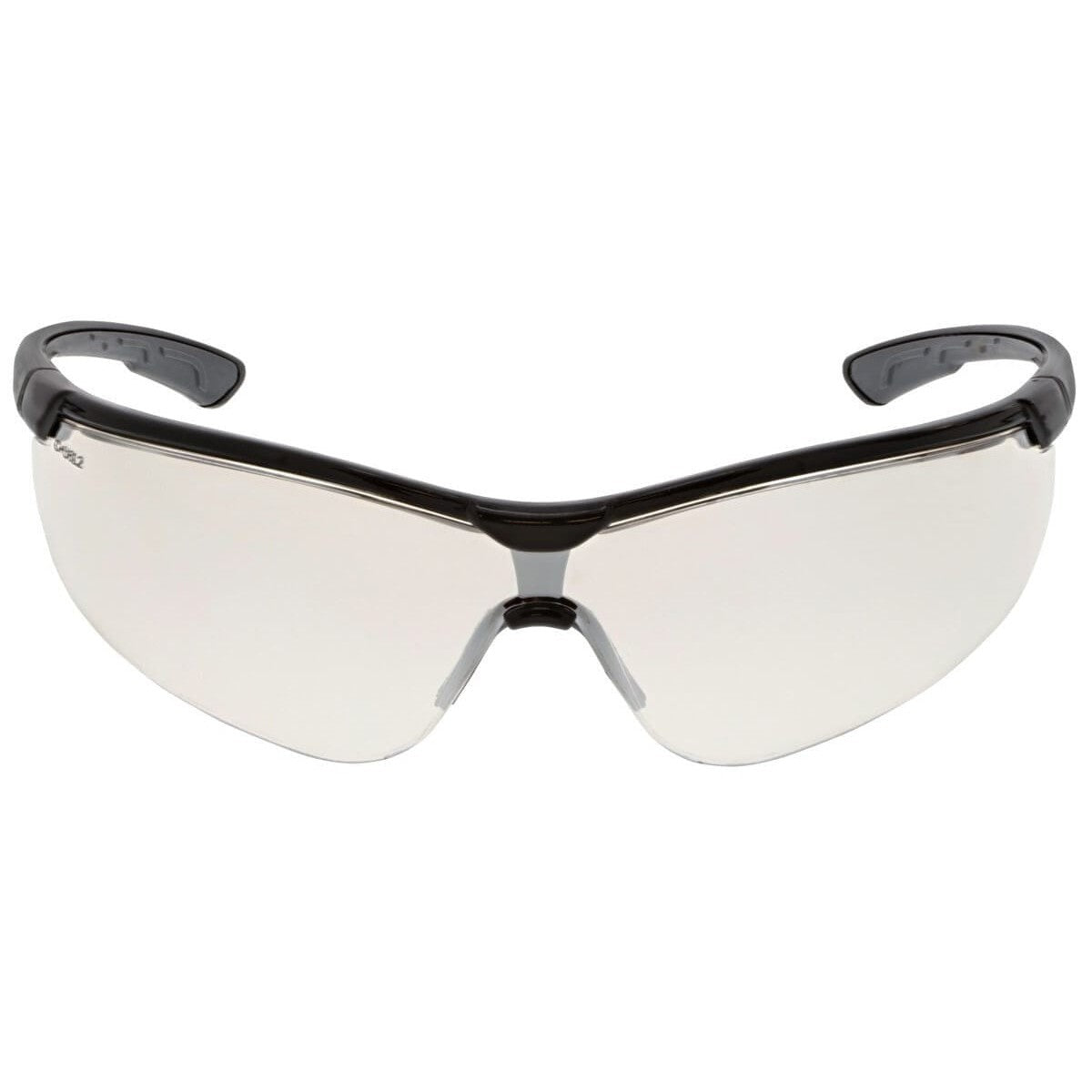 MCR Safety Klondike KD7 Safety Glasses with Black Frame and Indoor-Outdoor Mirror UV-AF Lens KD719AF - Front View