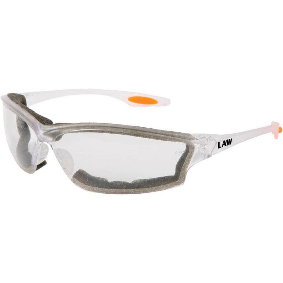 Crews Law 3 Safety Glasses with Clear Anti-Fog Lens and Foam Seal