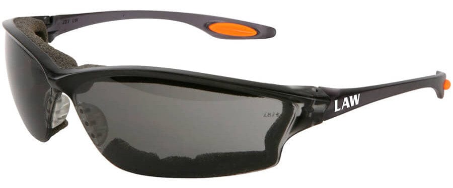 Crews Law 3 Safety Glasses with Gray Anti-Fog Lens and Foam Seal