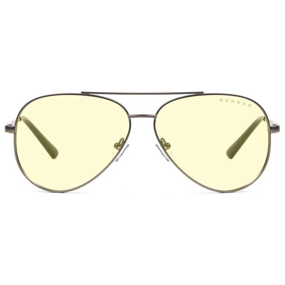 Gunnar Maverick Computer Glasses with Gunmetal Frame and Amber Lens - Front