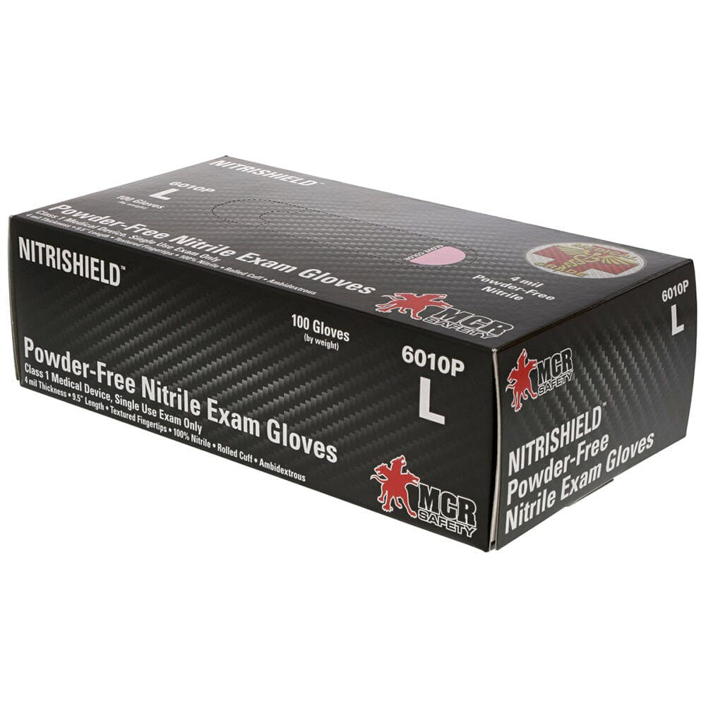 MCR NitriShield 6010P Disposable Gloves, Pink, Medical Grade, Powder Free, 4 Mil (Box 100) - Box