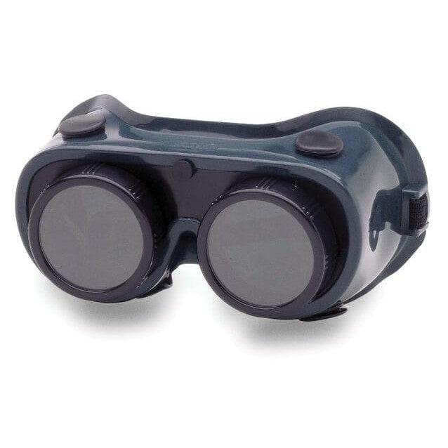 MCR Safety 28550 Welding Goggle with Green Frame and Round Stationary 50mm Lenses with IR Shade 5.0 Filter