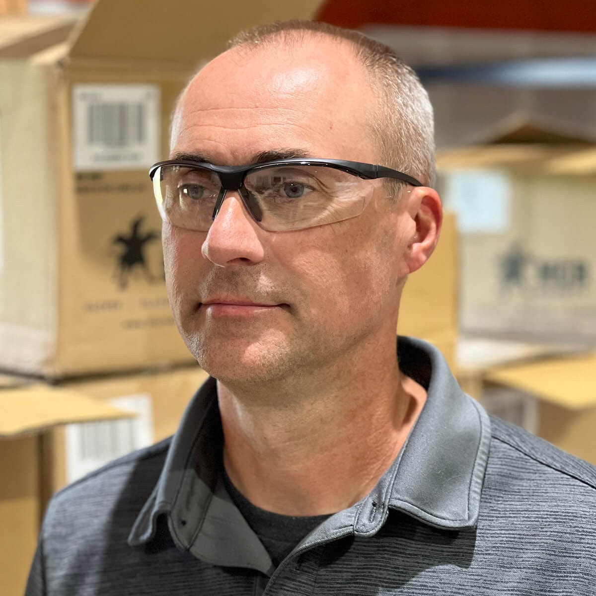 MCR Safety VL2 Dual Reader Safety Glasses with Clear Lenses and Upper Lower Diopters worker 2