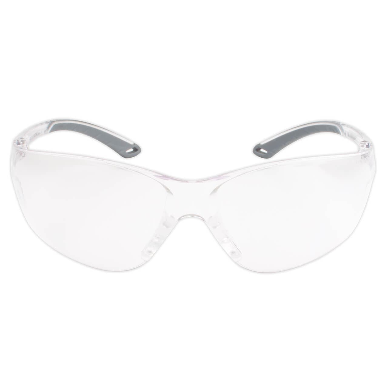 Metel M20 Safety Glasses with Clear Anti-Fog Lenses Front View