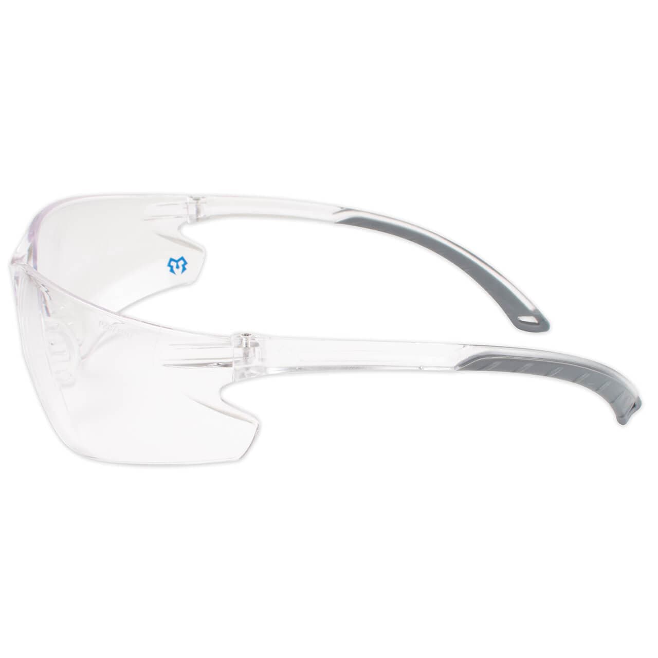 Metel M20 Safety Glasses with Clear Anti-Fog Lenses Side View