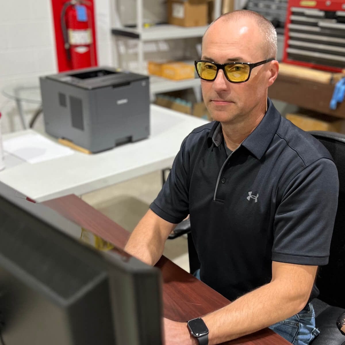 Metel M40 Safety Glasses with UV400 Blue Block Lenses Lifestyle2