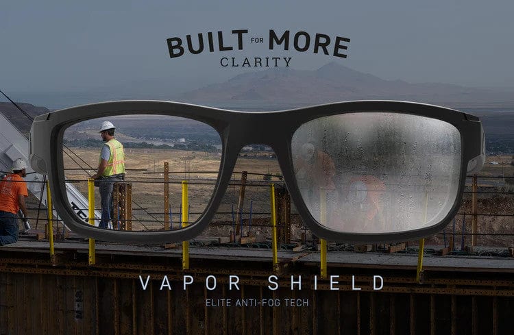 Edge Defiance Safety Glasses with Clear Vapor Shield Anti-Fog Lenses Provide Clear Vision