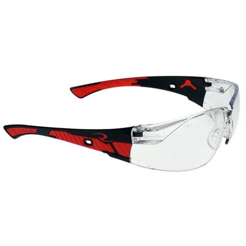 Radians Obliterator Safety Glasses with Black/Red Frame and Clear Lens