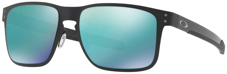 Oakley Holbrook Metal Sunglasses Matte Black Frame Jade Iridium Lens OO4123-0455