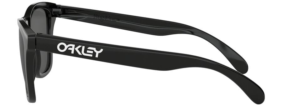 Oakley Frogskins Sunglasses with Polished Black Frame and Prizm Black Lens - Side